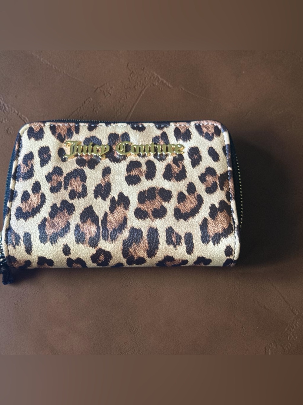 Juicy Couture Leopard Print Double Zip Wallet - nwt